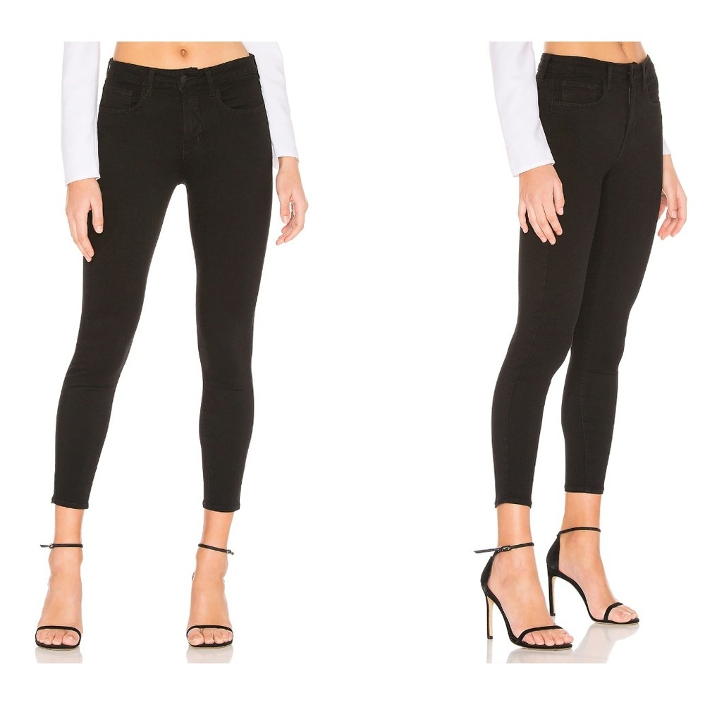 NWT L'AGENCE Margot Skinny Jeans – Black – Size 24 - Picture 2 of 5